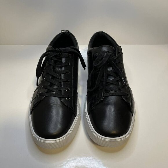 Andrew Marc Darwood Men's Black Leather Sneakers – Size US 8 - Picture 4 of 11
